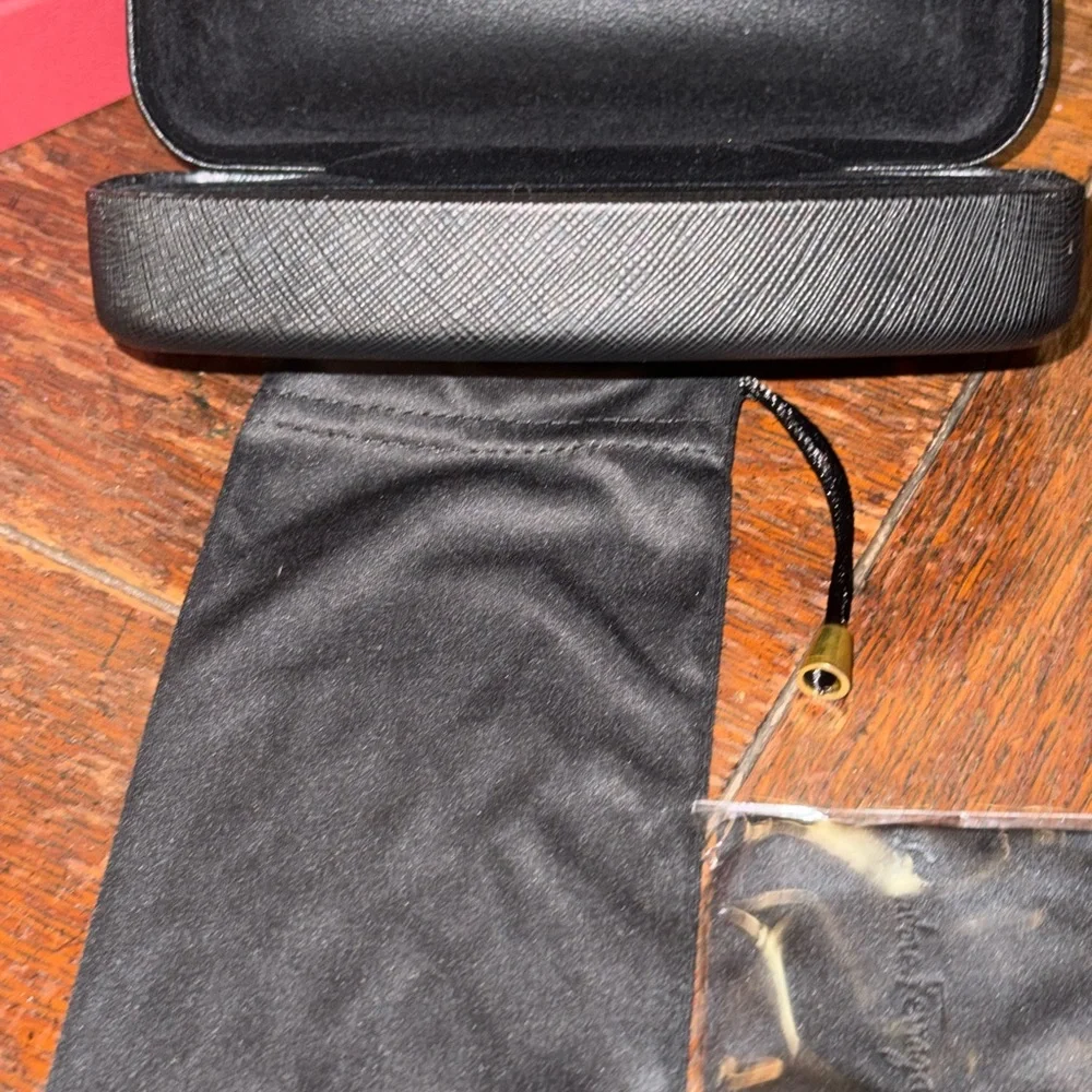 Salvatore Ferragamo Textured Black Sunglasses Case